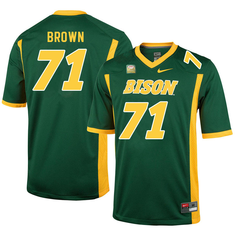 Men #71 Trevor Brown North Dakota State Bison College Football Jerseys Sale-Green